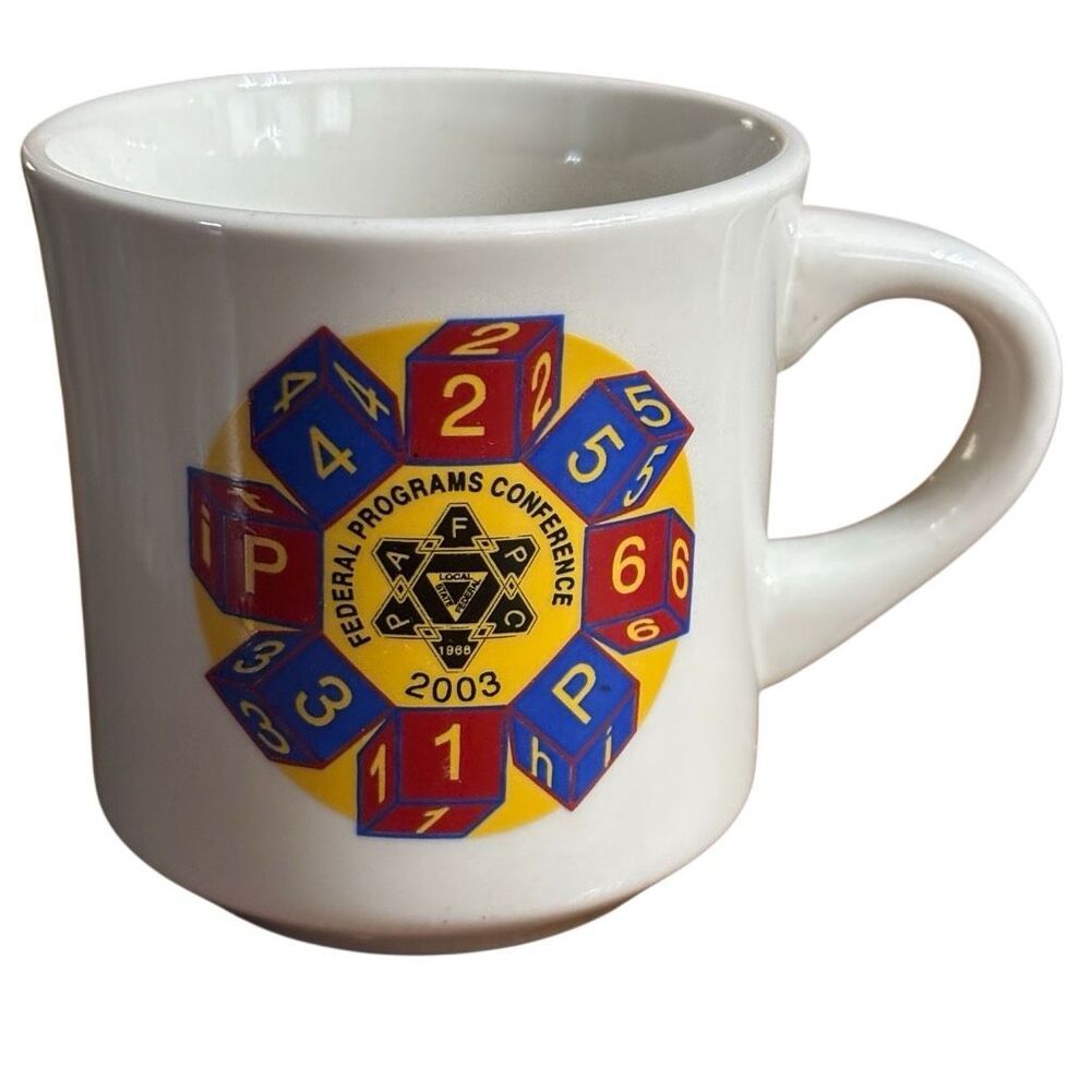 Vintage 2003 PAFPC Federal Programs Conference Coffee Mug Blocks Education PA